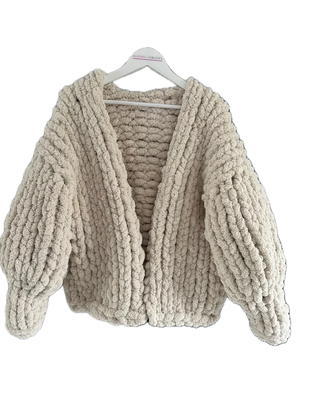 Oatmeal Ladies Cuffed Shacket on a Blooming Gorgeous hanger