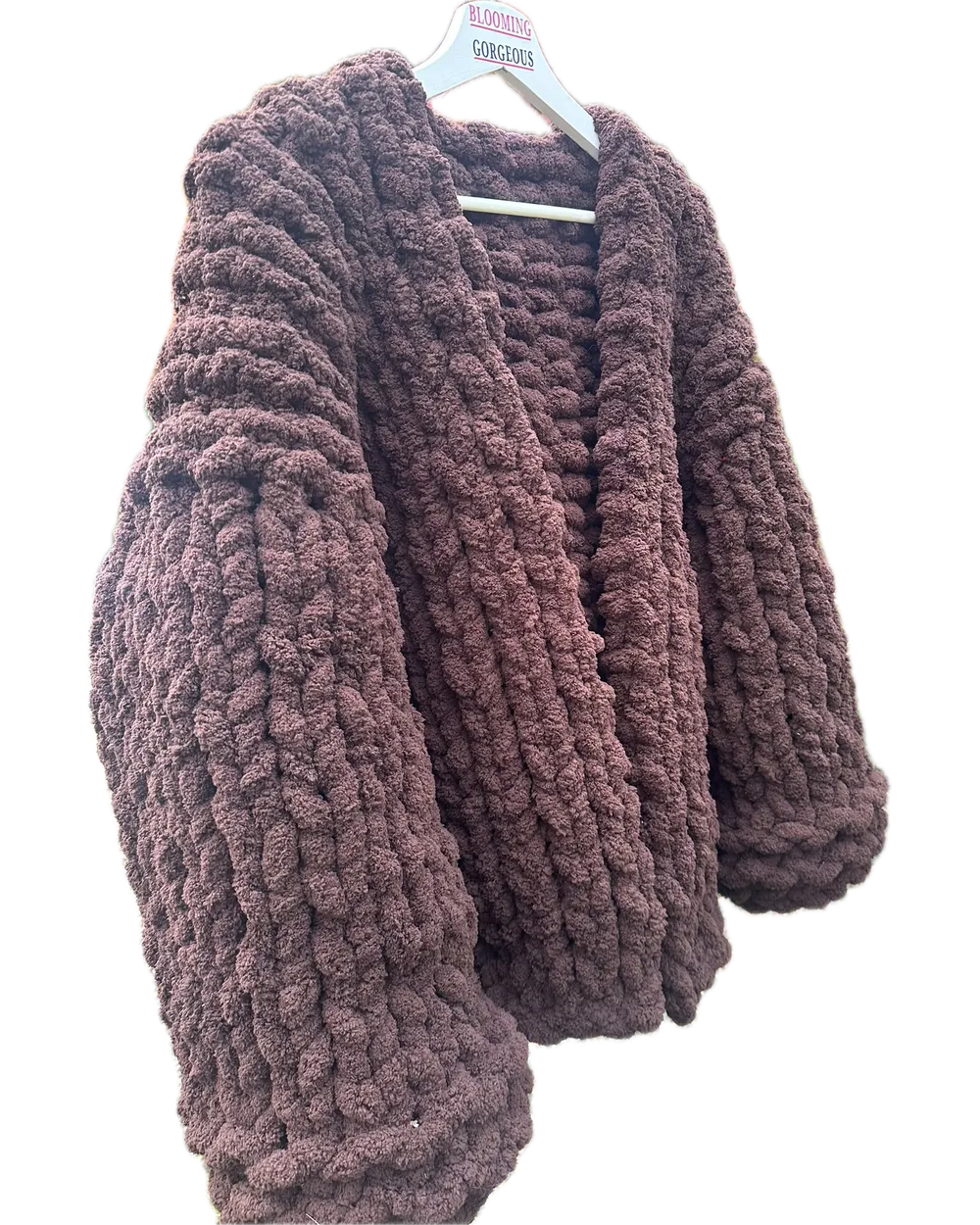 Chocolate brown Ladies Shacket on a Blooming Gorgeous hanger