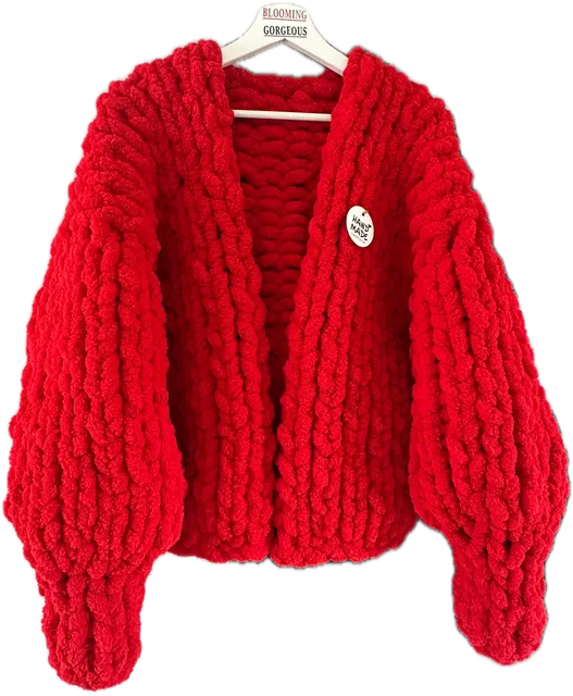 Red Ladies Cuffed Shacket